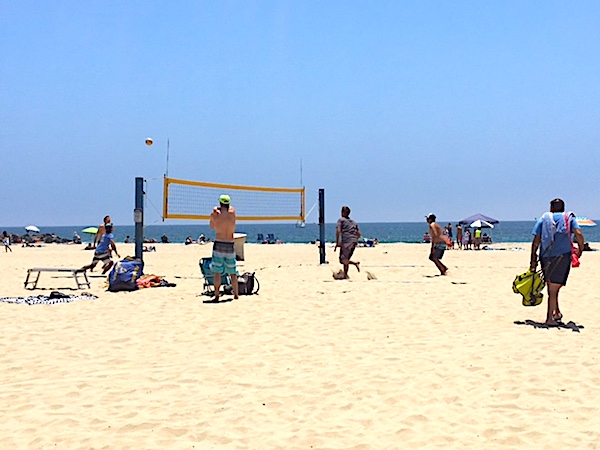 Setting for a Volleyball Return on the Beach in LA